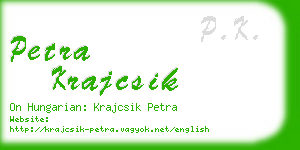 petra krajcsik business card